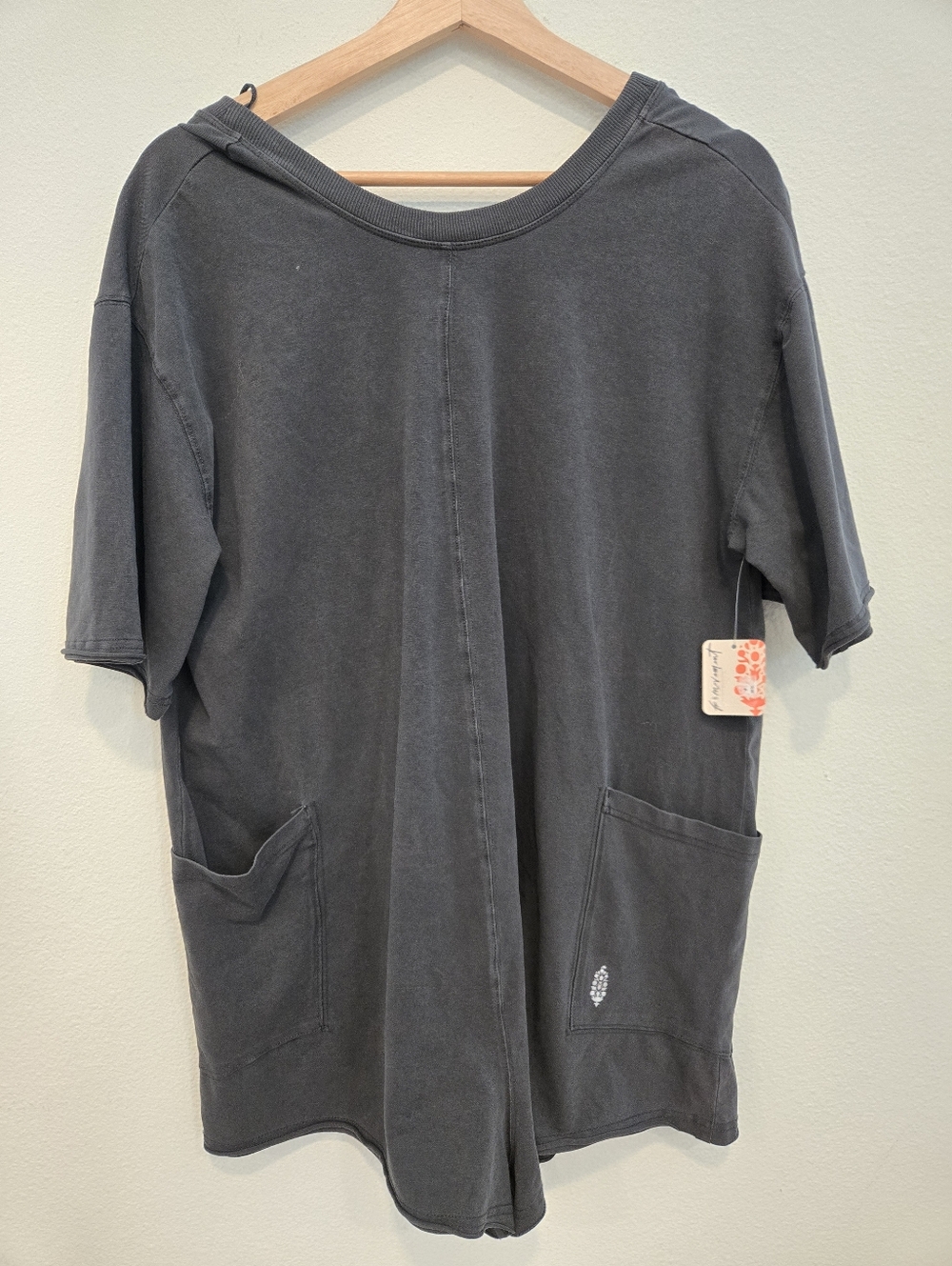 Free People Movement Hot Shot Tee Romper Black Size Small New - Picture 3 of 11